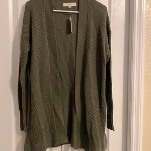 Loft open cardigan M olive